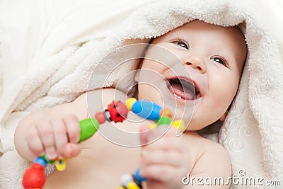 Small smiling baby Stock Photo