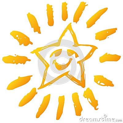 Small smiling star Vector Illustration