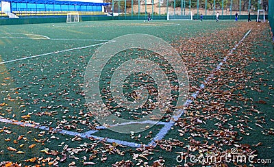 Small soccer field Stock Photo