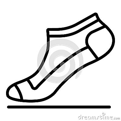 Small sock icon, outline style Vector Illustration