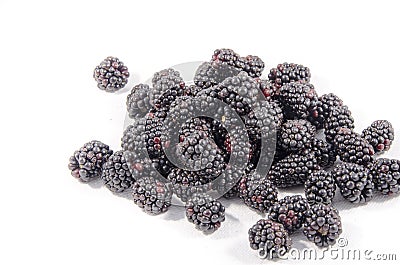 A small stack of sweet blackberry`s Stock Photo