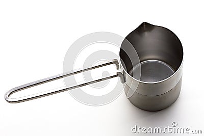 Small steel pot Stock Photo