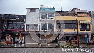 Small store building at midtown of Nikko for background Editorial Stock Photo