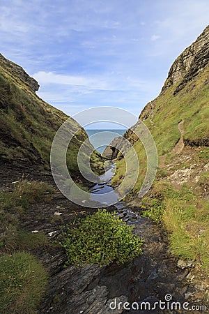 Coastal Stream, Mwnt, Ceredigion Stock Photo