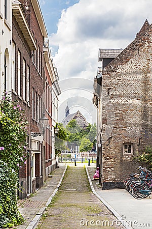 A small street in Maastricht Stock Photo