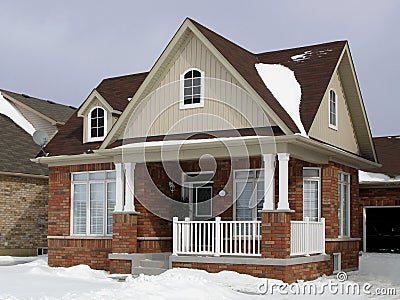 Small Suburban House Stock Photo