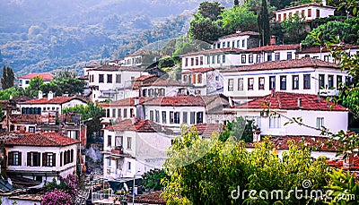 Small Touristic Town in Turkey Near Kusadasi named Sirince Stock Photo