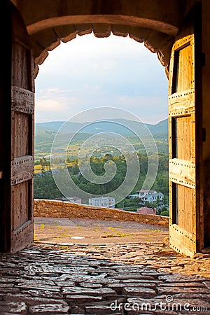 Small town Buzet Stock Photo