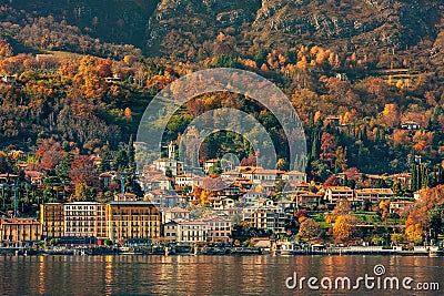 Small town on Lake Como. Stock Photo