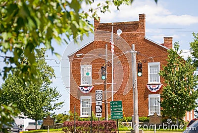 Small Town Square/City Hall Stock Photo