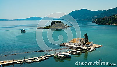 Small traditional chapel in Corfu island, Greece Stock Photo