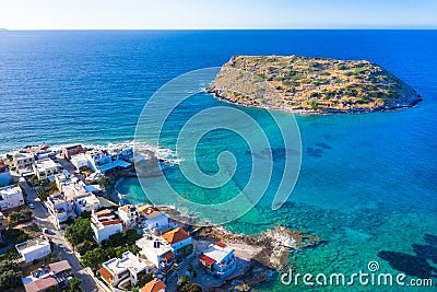 Small traditional fishing village of Mochlos, Crete, Greece. Stock Photo