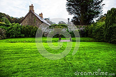 Small traditional house at Margam Park Stock Photo