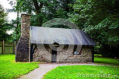 Small traditional house at Margam Park Stock Photo