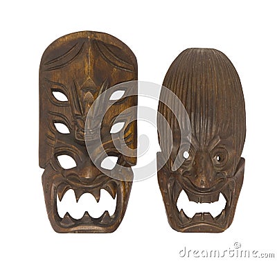 Small Traditional Ifugao Mask (Philippines) Stock Photo