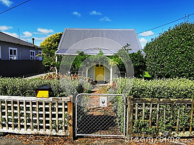 Small traditional New Zealand cottage in Greytown, Wairarapa region Editorial Stock Photo