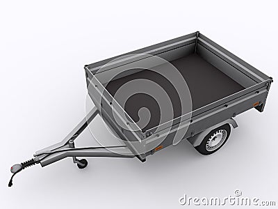 Small Trailer isolated Stock Photo