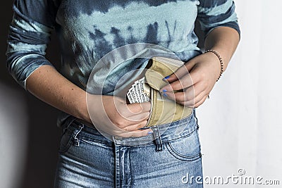 Small travel wallet Stock Photo