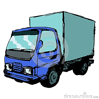 Small truck Vector Illustration