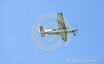Small turboprop airplane Stock Photo