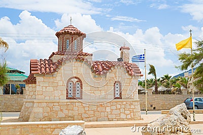 Small typical little church in greece, Analipsi, Crete Stock Photo