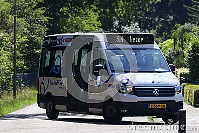 Small van of RRReis runned by EBS on street of Oldebroek Editorial Stock Photo