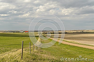 Small village of Canadian Prairies Stock Photo