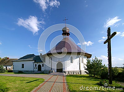 Small village church Stock Photo