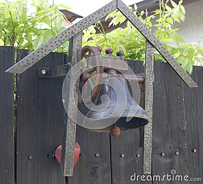 Small village on the lake of como small bell Stock Photo