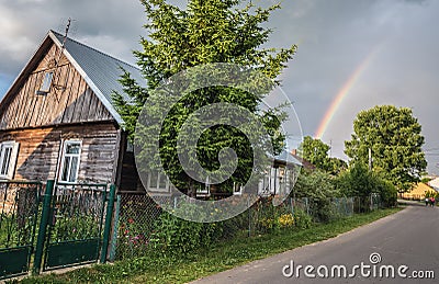 Small village in Mazowsze region of Poland Stock Photo