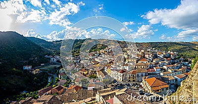 The Small Village of Oriolo, South of Italy Stock Photo