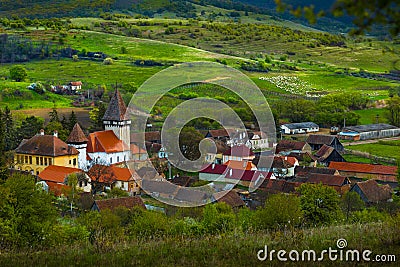 Small village in Sibiu, Romania. Stock Photo