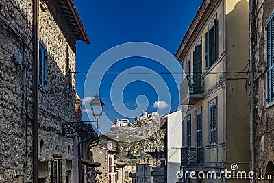 The small village of Tolfa, in Lazio, Italy Editorial Stock Photo