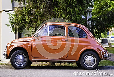 Small vintage italian car Fiat Abarth Stock Photo