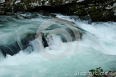 Small Vintgar Gorge Waterfall Stock Photo