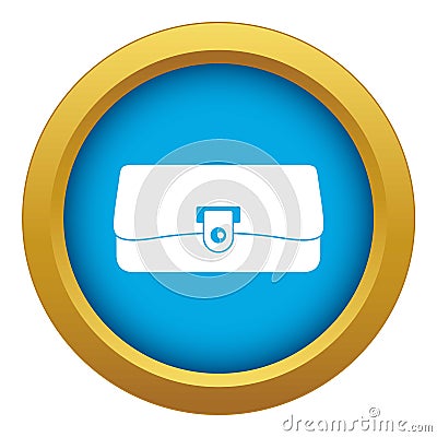 Small wallet icon blue vector isolated Vector Illustration