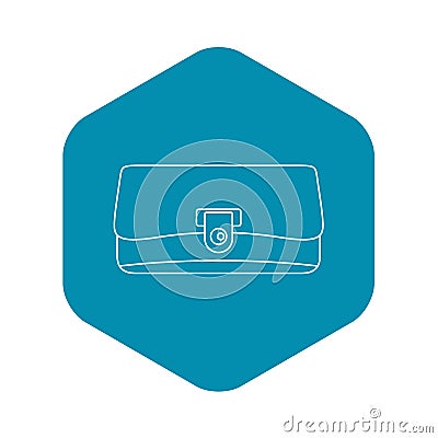 Small wallet icon, outline style Vector Illustration