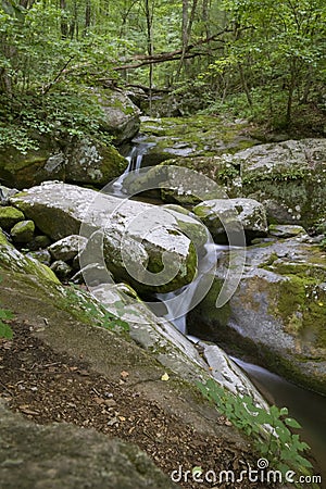 Small Waterfall in Shenandoah National Park Stock Photo