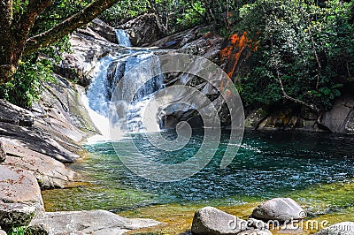 Small waterfall in Atherton Tablelands, Australia Stock Photo