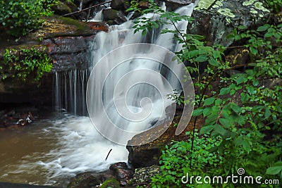Waterfall near the Appalachian Trail in Dawsonville, Georgia Stock Photo