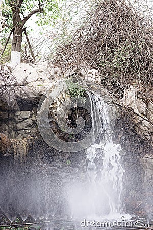 Small waterfall-Qingyun spectrum Stock Photo