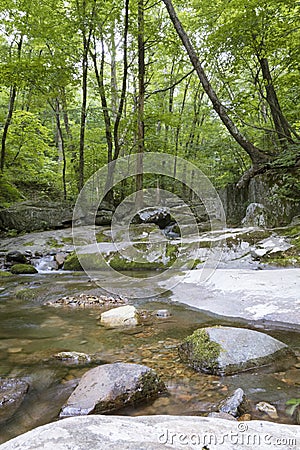 Small Waterfall in Shenandoah National Park Stock Photo