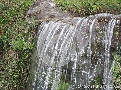 Small waterfall stone nature Stock Photo