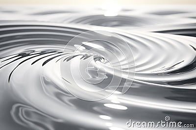 small wave ripples on gray water generative ai Stock Photo