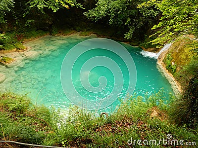 Small Well of transparent waters. Stock Photo