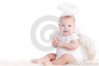 Small white angel. Stock Photo