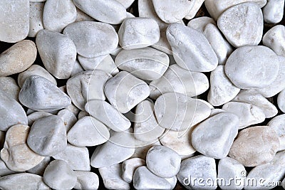 Small white rounded stones, background Stock Photo