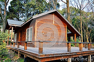 Small wood house Stock Photo