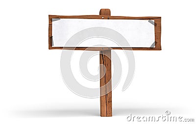 Small wooden sign Stock Photo