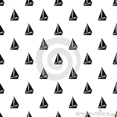 Small yacht pattern, simple style Vector Illustration